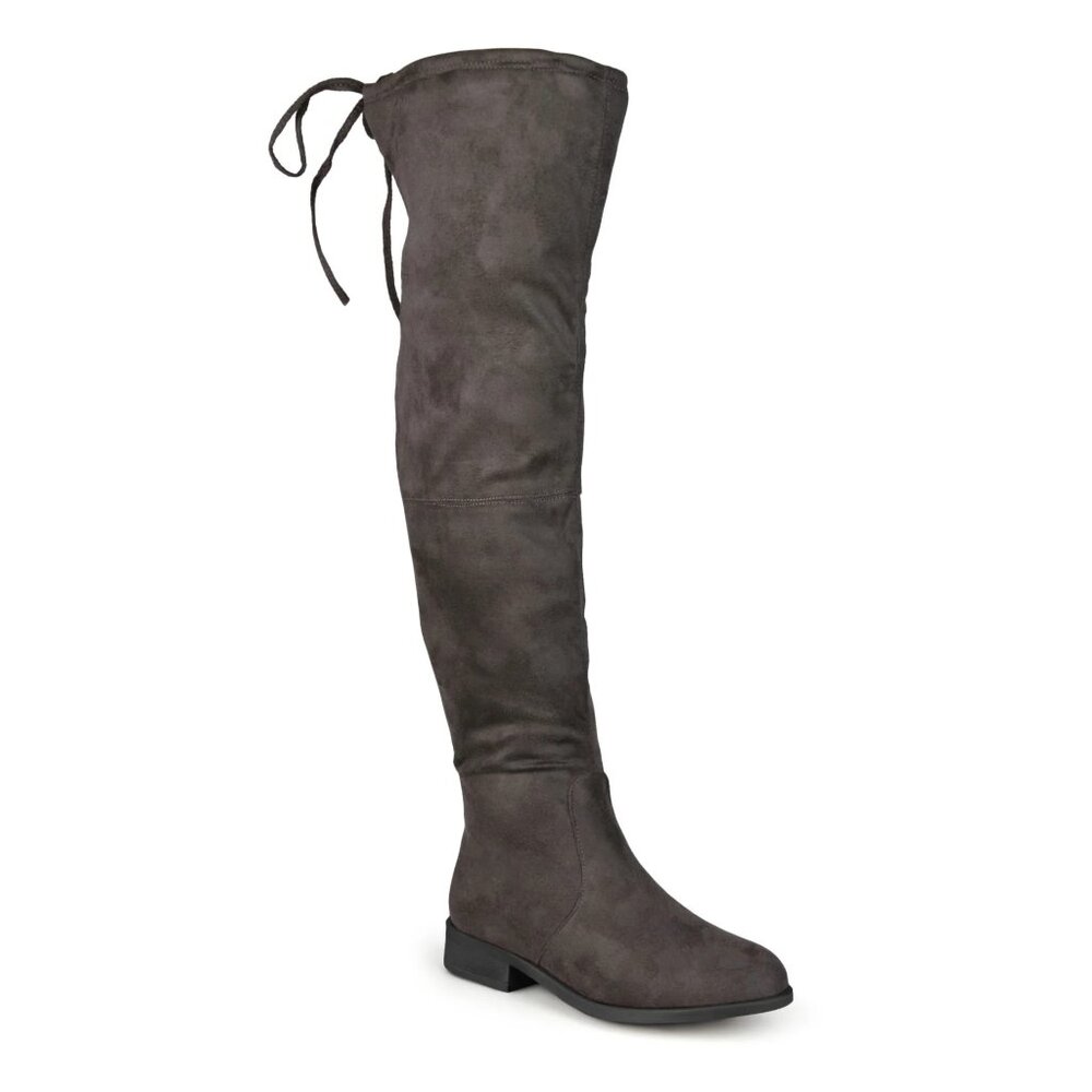 Journee Collection Womens Round Toe Block Heel Zip-up Boots Shoes